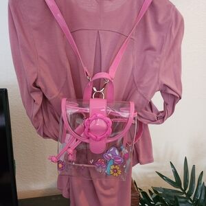 Dolls Kill Pink Clear Backpack